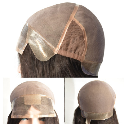 Long Human Virgin Hair Machine Made Medical Wig