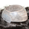 Mono Lace Toupees Hand Tied Hairpieces Human Hair Replacement Mens Toupees