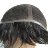 Super natural front hairline big size men's toupee in stock