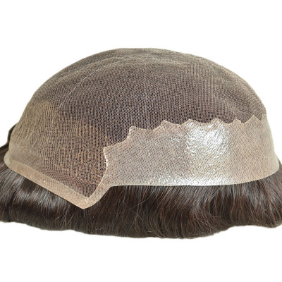 Qingdao factory custom human hair toupee 100% India human hair toupee