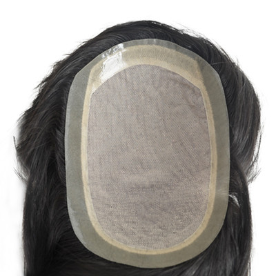 Silk Base Durable Hairpieces Men Toupee skin around Men Wig Replacement System Human Hair Toupee For Men