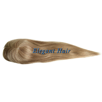 Chinese virgin hair pu skin T parting hair toupee
