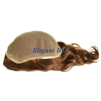 Chinese virgin hair full swiss lace women toupee