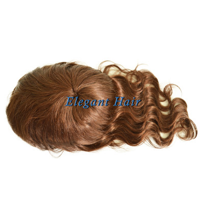 Chinese virgin hair full swiss lace women toupee