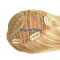 Chinese virgin hair fish net lace women toupee with lace parting