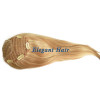 Chinese virgin hair fish net lace women toupee with lace parting