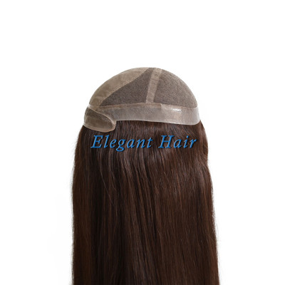 Chinese virgin hair silk top women toupee