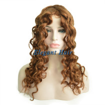 Full swiss lace silk top human hair wig with pu skin arounded