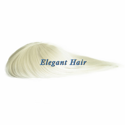 Synthetic hair fine mono lace men toupee