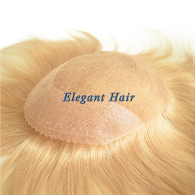 Chinese virgin hair full swiss lace men toupee