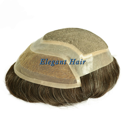 Indian remy hair full swiss lace silk top men toupee