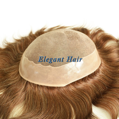 Indian remy hair full mono lace men toupee