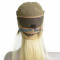100% Remy Human Hair Straight Ombre Blonde Natural Front Full Lace Wig for Lady