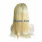 100% Remy Human Hair Straight Ombre Blonde Natural Front Full Lace Wig for Lady
