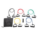 8-Piece Resistance Band Set-EVA Foam Handles,Door Anchor,Instruction Sheet and Carry Bag