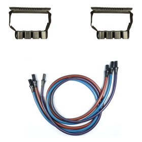 Resistance Band Set with Adjustable Foam Handle for Strength Training/Exercise/Fitness/Yoga/Pilates