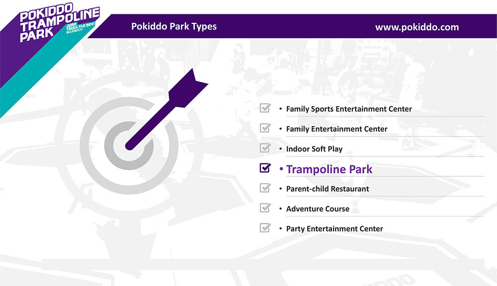 Pokiddo part types Franchise Trampoline Park