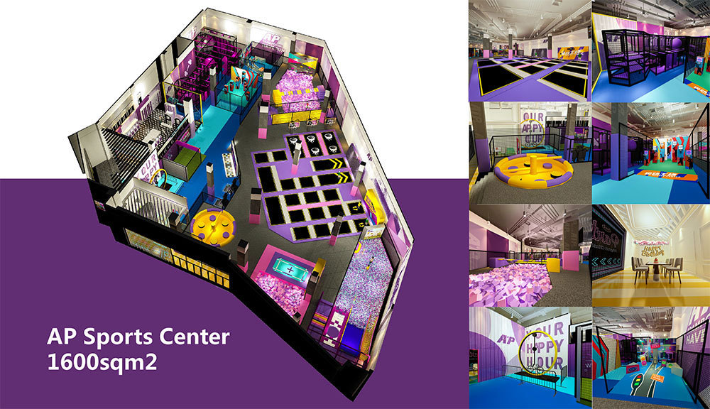 Pokiddo Commercial Trampoline Park design