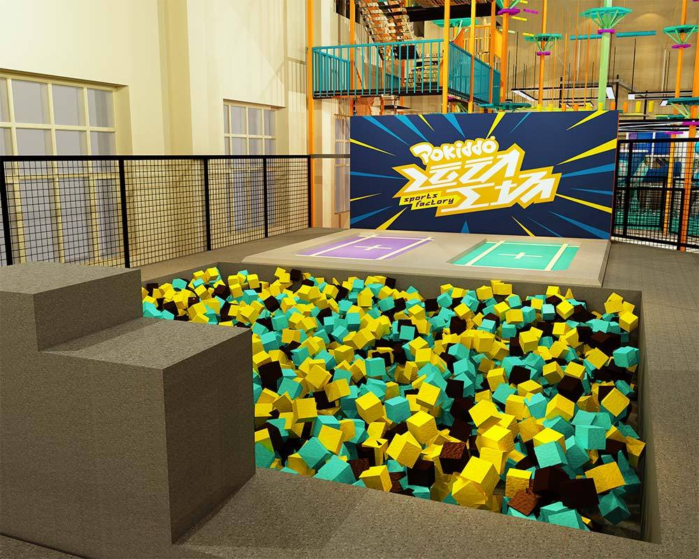 Pokiddo trampoline park foam pit