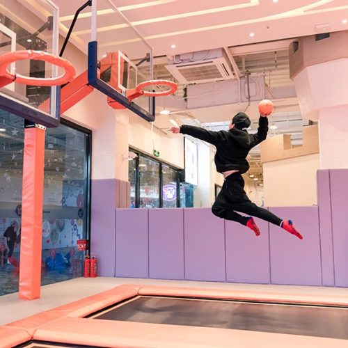 Trampoline Park Slam Dunk Basketball Court