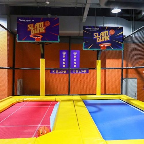 Trampoline Park Slam Dunk Basketball Court