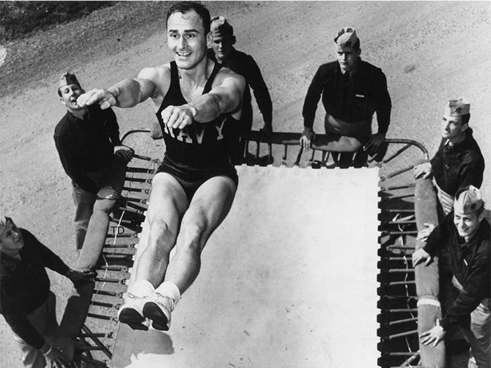 George Nissen on Trampoline