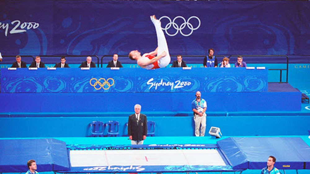 trampoline park history 2000 olympics trampoline