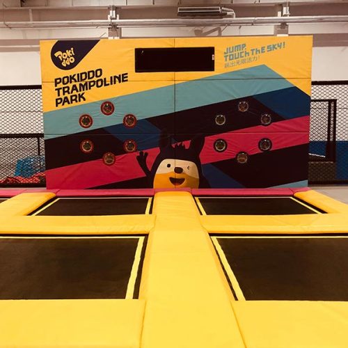 Interactive Tap Fun Wall - Pokiddo Trampoline Park Game