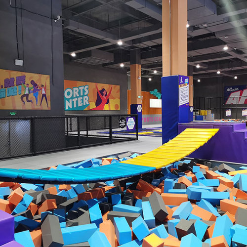 Swing Bridge - Indoor Trampoline Park Foam Pit Attraction