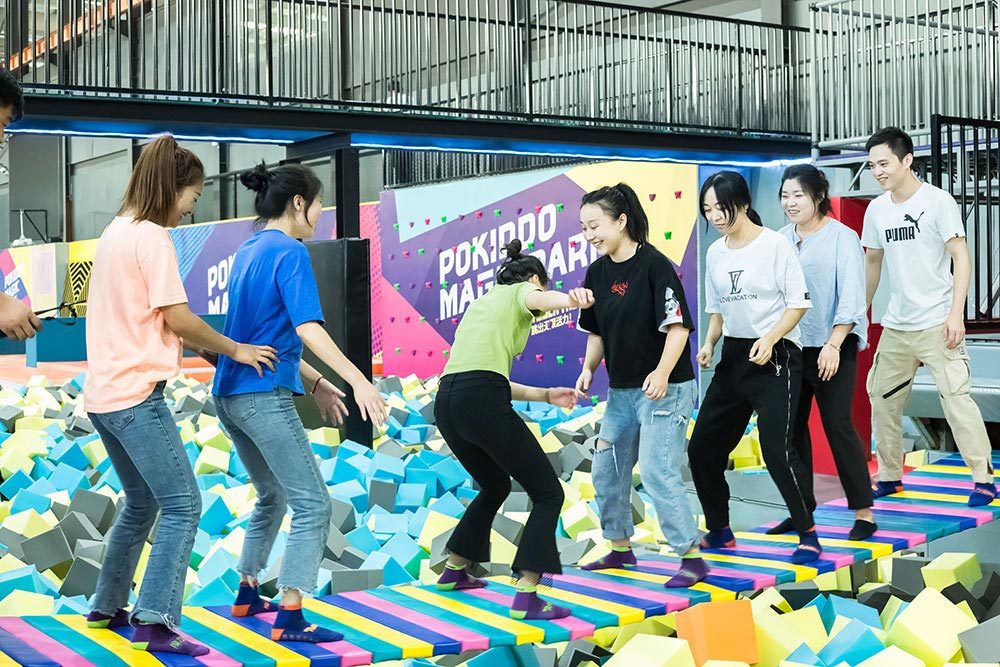 Swing Bridge in Hangzhou Pokiddo Magic Trampoline Park