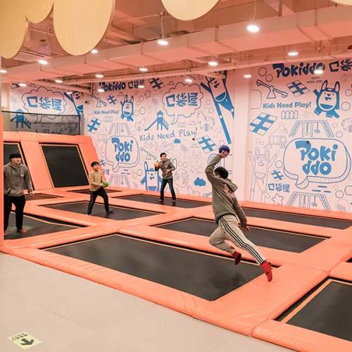 Dodgeball Zone/Court - Indoor Trampoline Park Attraction