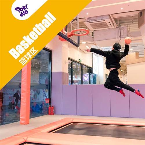 Trampoline Park Slam Dunk Basketball Court