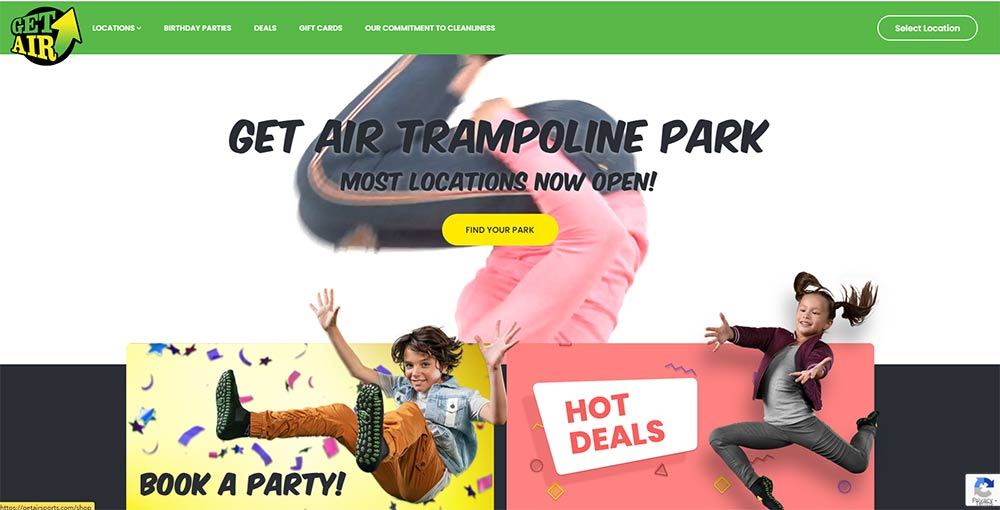 GET AIR TRAMPOLINE PARK PAGE