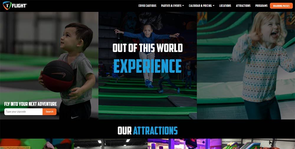 FLIGHT TRAMPOLINE PARK PAGE