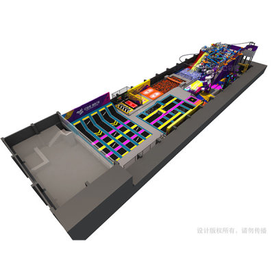 2000m2 Indoor Trampoline and Adventure Park Design