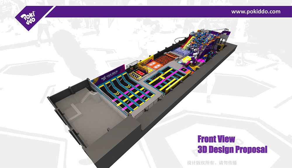 2000m2 Indoor Trampoline and Adventure Park Design(3)