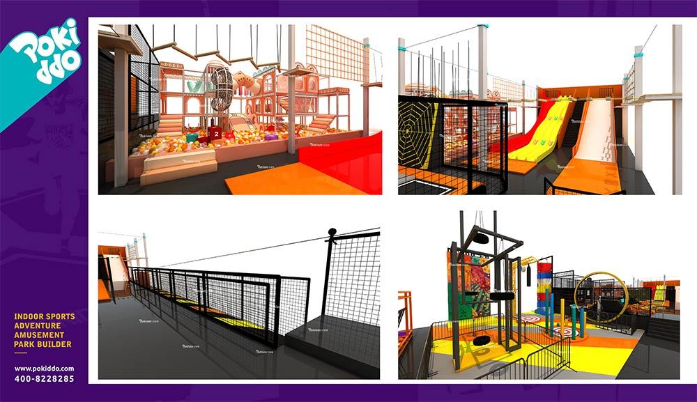 Shangrao Pokiddo Trampoline Park Equipment Design(6)