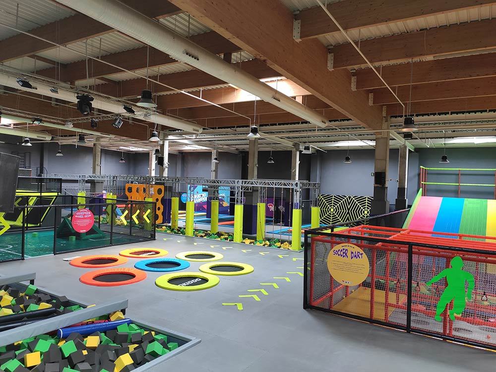 2000sqm2 Pokiddo Trampoline Park in Madrid, Spain