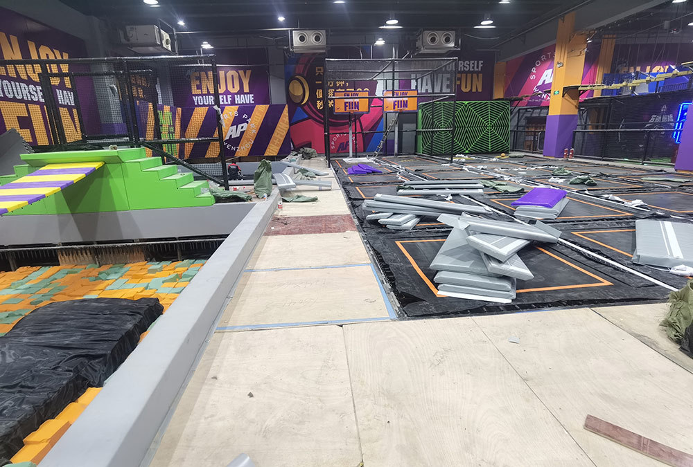 Trampoline Park Jump Mats Installation