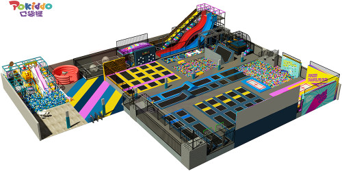 Indoor Playground Equipment Trampoline Gym Park