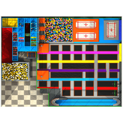 Indoor Amusement Park High Jump Trampoline park