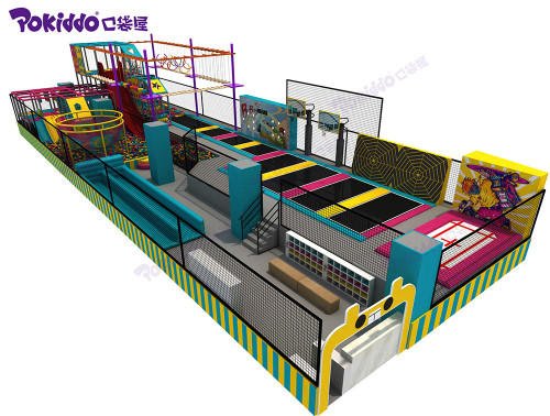 Pokiddo Indoor adventure trampoline park soft play indoor playground