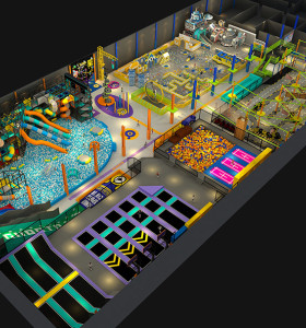 Family indoor trampoline park center indoor playground supplier