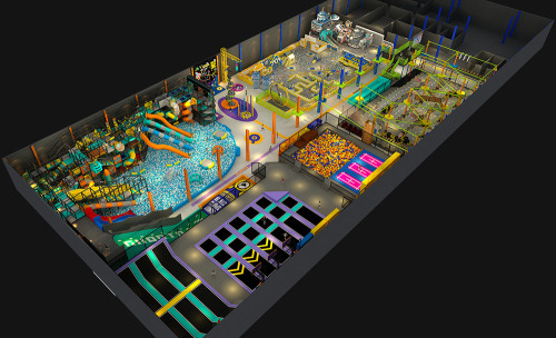 Family indoor trampoline park center indoor playground supplier