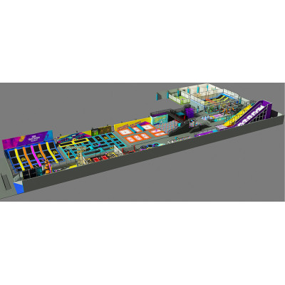 Large trampoline park indoor playground kids play area