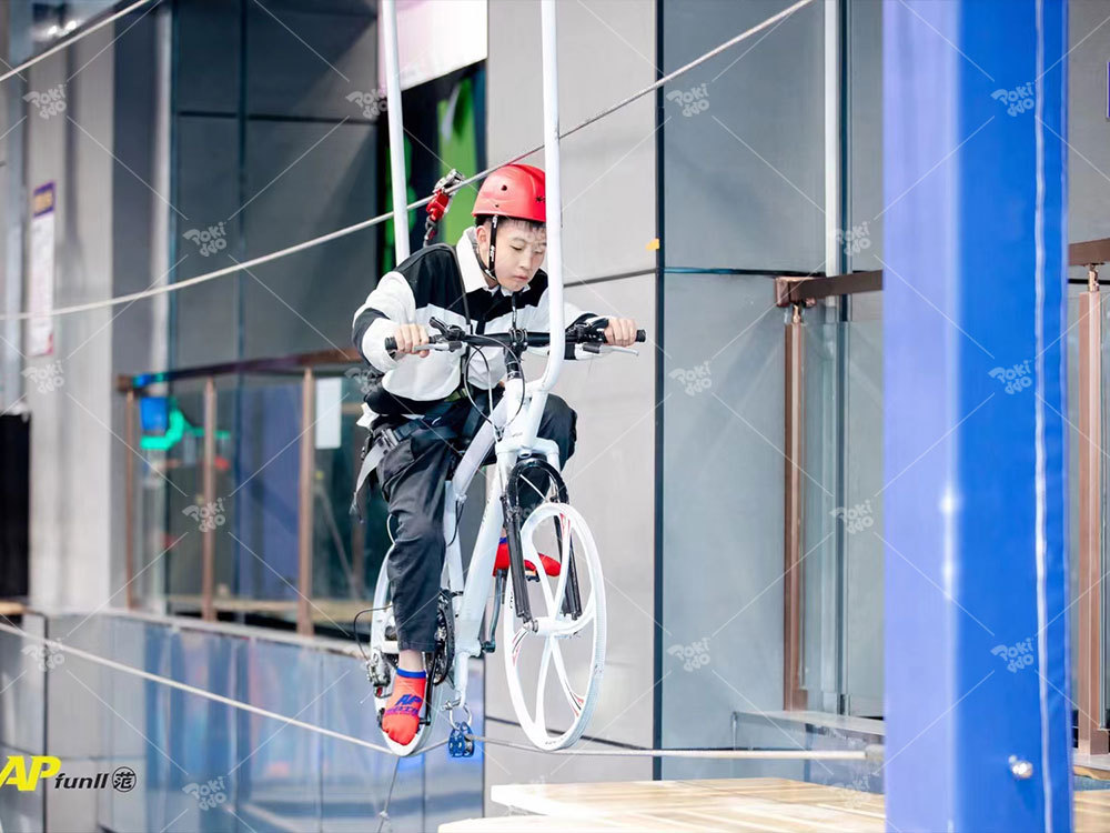 Indoor commercial trampoline park