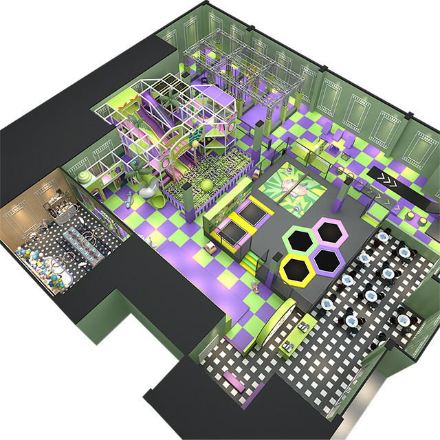 750sqm Indoor Complex Playground Park Featuring Trampoline and Naughty ...
