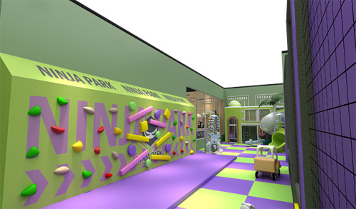 750sqm Indoor Complex Playground Park Featuring Trampoline and Naughty Castle for Kids in Arab project