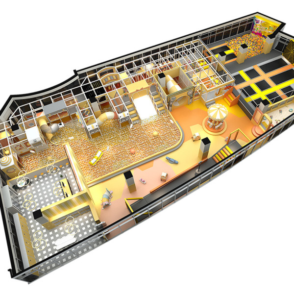 Pokiddo Customized Design 650sqm Stylish Indoor Playground Complex Park in Qatar