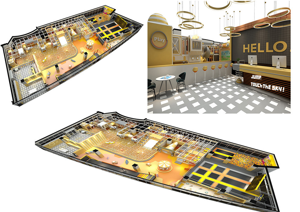 Pokiddo Customized Design 650sqm Stylish Indoor Playground Complex Park in Qatar